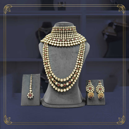 Heritage Padmavati Gemstone Bridal Set - Rental