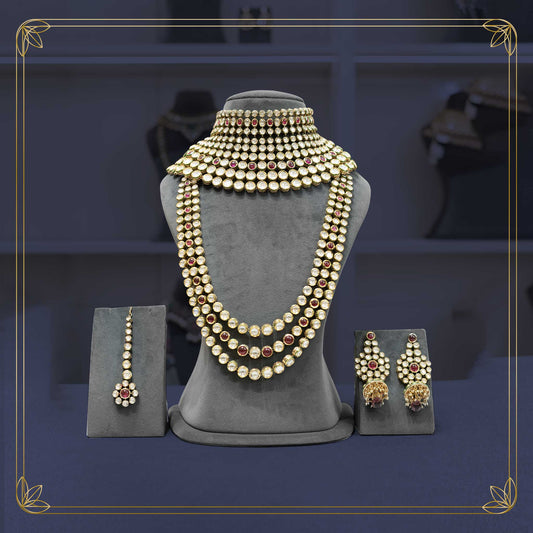 Heritage Padmavati Gemstone Bridal Set - Rental