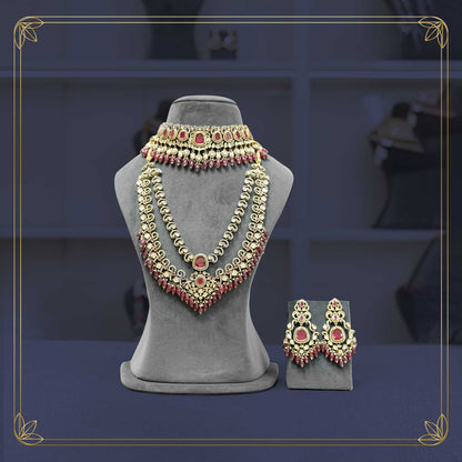 Vintage Ruby Victorian Bridal Jewellery Set - Rental