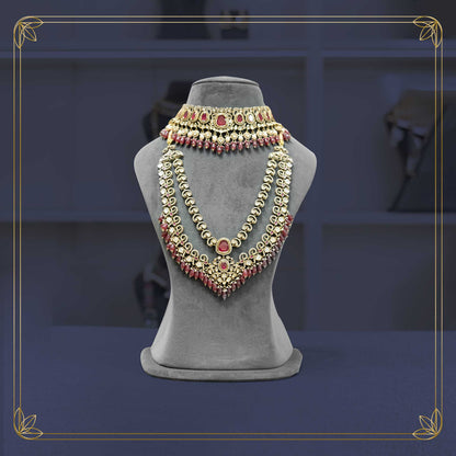 Vintage Ruby Victorian Bridal Jewellery Set - Rental