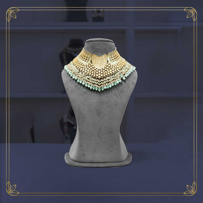 Dazzling Kundan Bridal Set with a Touch of Mink Pink - Rental