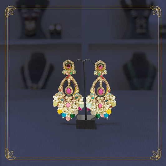 Rang Mahal Kundan Jhumkas