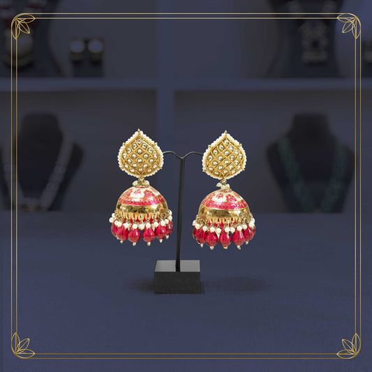 Maharani Kundan Blooms Jhumkas