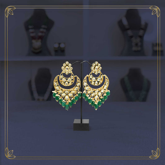 The Maharani Emerald Chandbalis