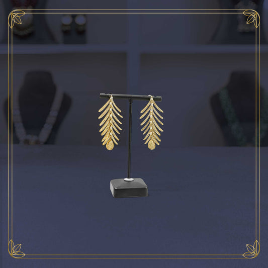 The Gilded Palm Frond Earrings