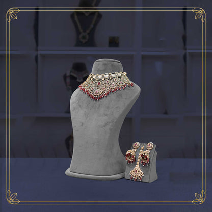 Timeless Victorian ruby chokker Bridal Set - Rental