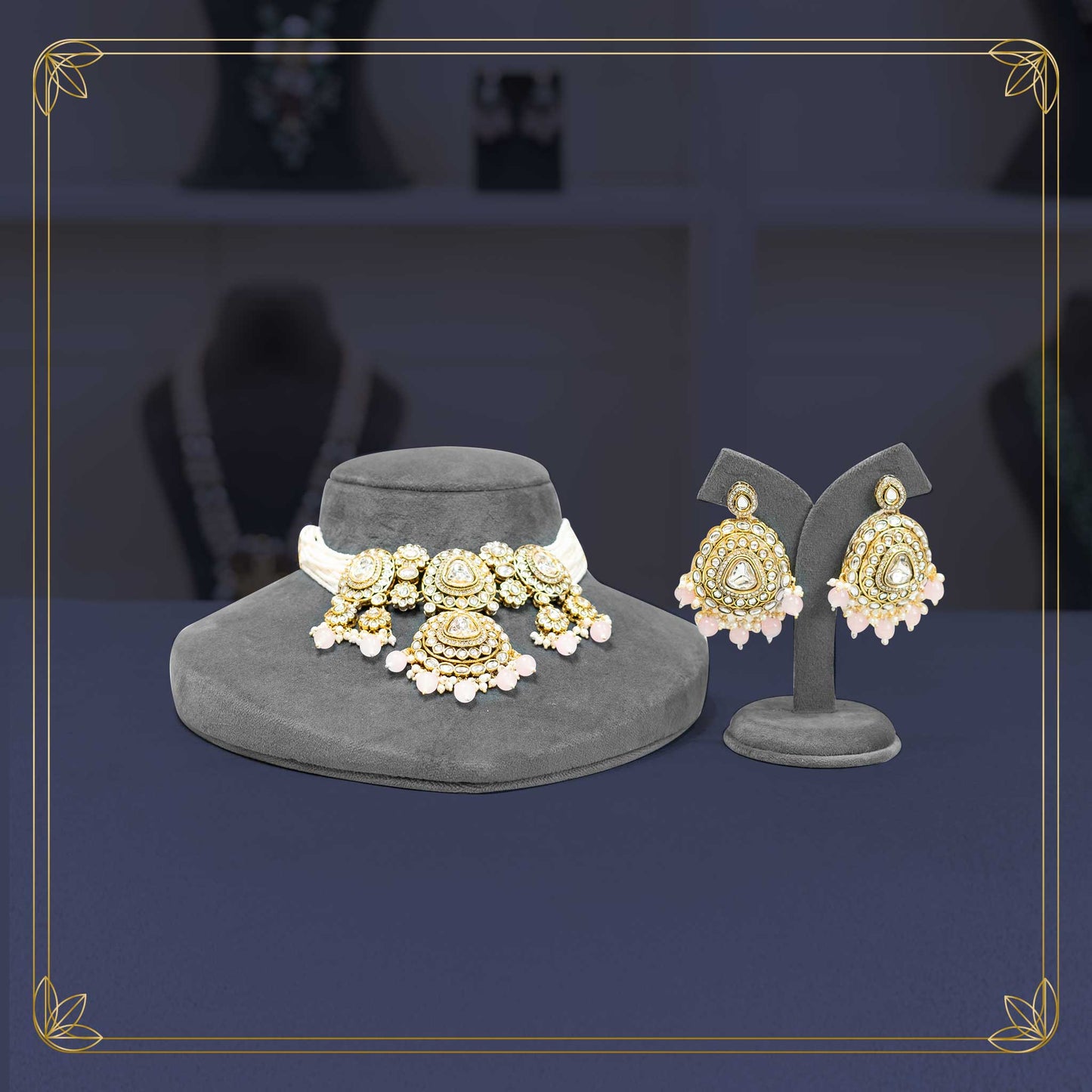 Supreme Heritage White Stone Choker Set