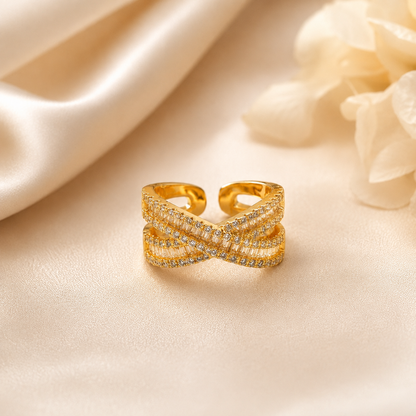 Golden Infinity Crossover Ring