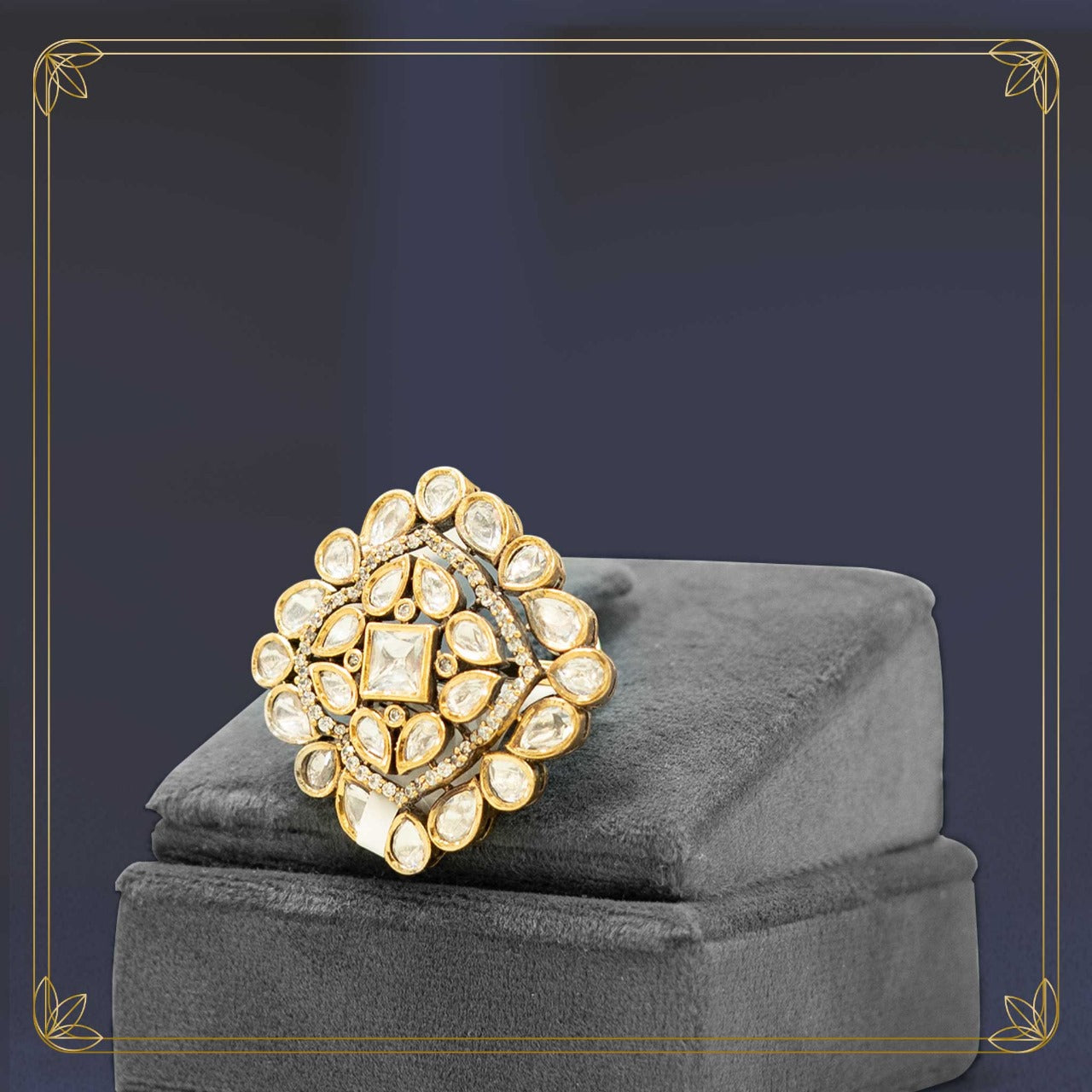 Vintage Grandeur Polki Diamond Ring