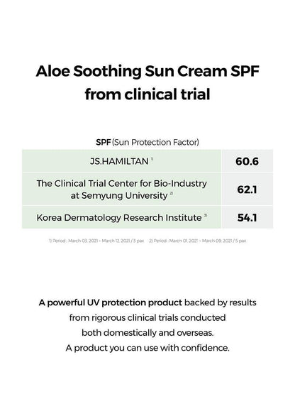 Aloe Soothing Sun Cream  SPF50+/ PA+++