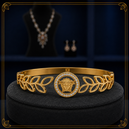 Gold Leaf Emblem Cuff