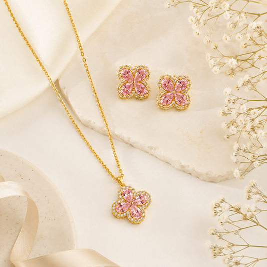 Pink Blossom Pendant Set (56529)
