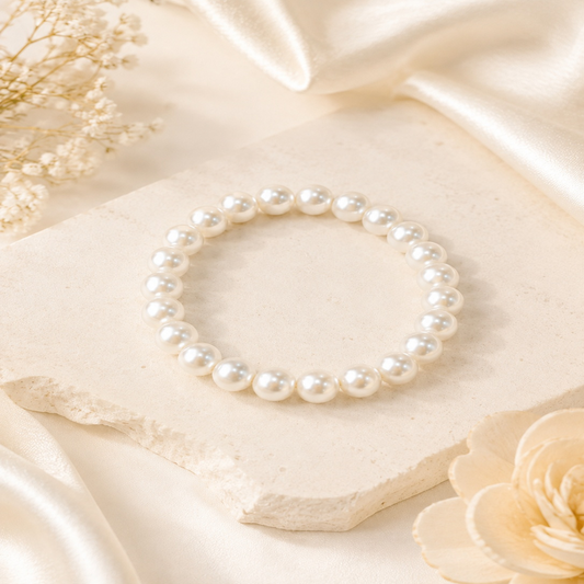 Celeste White Pearl Bracelet (56875)