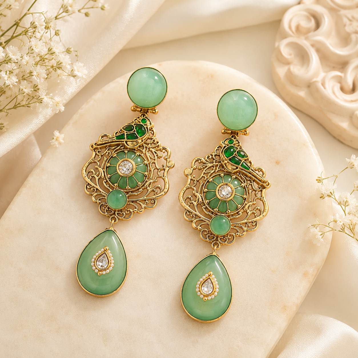 Mayura Mint Royale Earrings (55655)