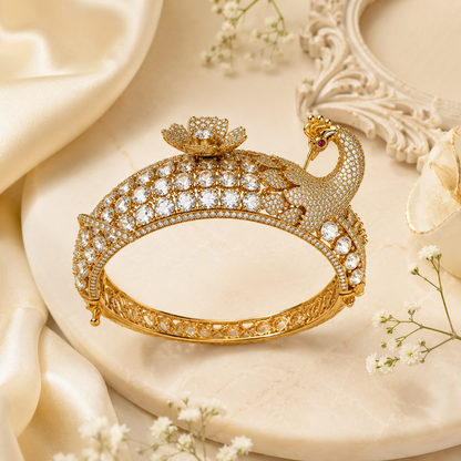 Mayurika Crystal Peacock Kada (56203)