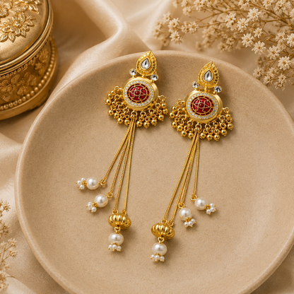 Ruhani Ruby Tassel Earrings (53466)