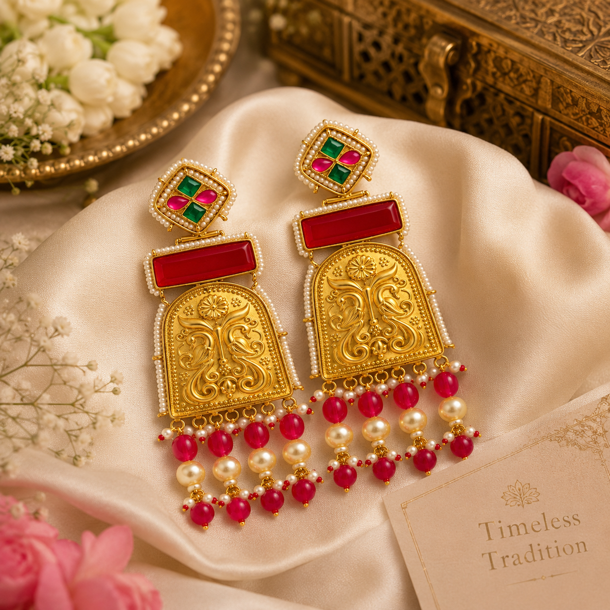Rajeshwari Ruby Earrings (53615)