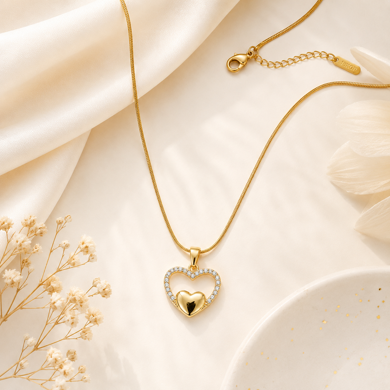Heart Within Heart Pendant (51858)