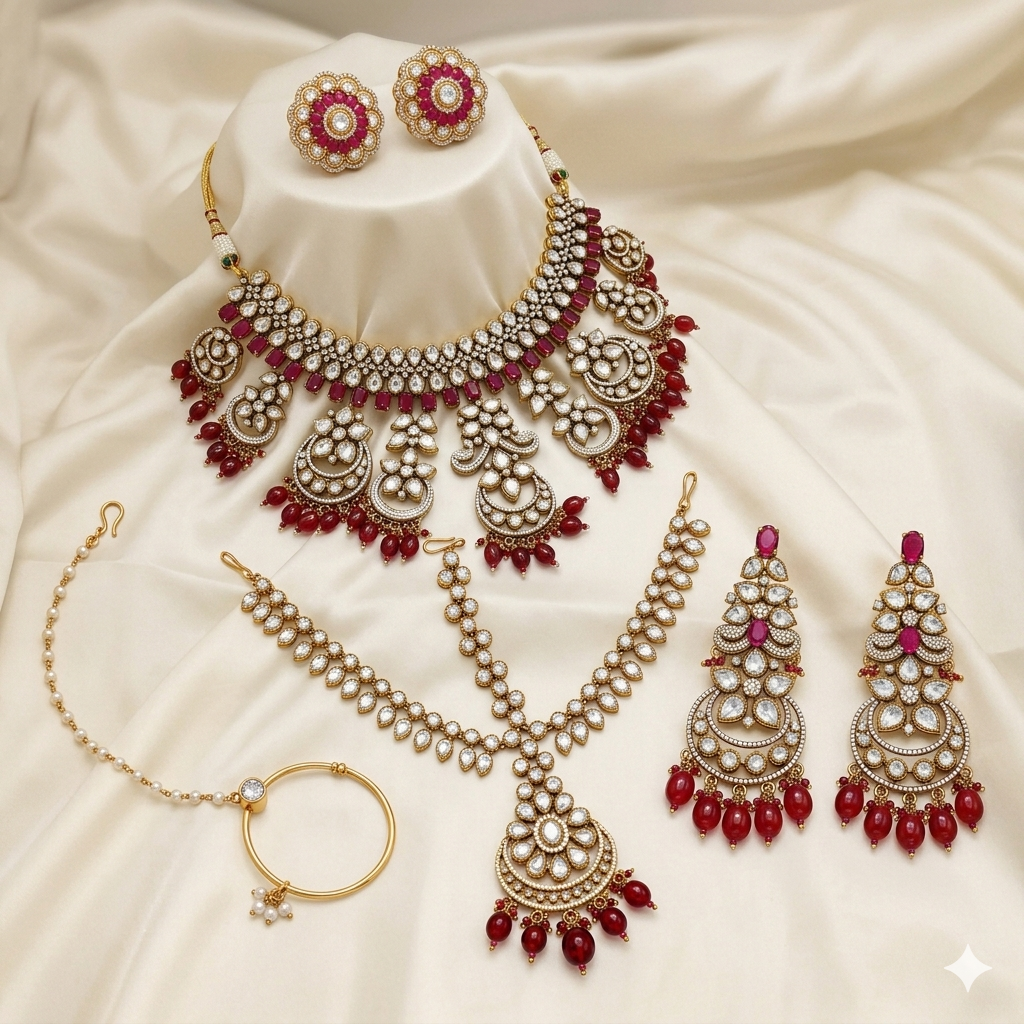Gulnaar Royale Kundan Bridal Set (32910)