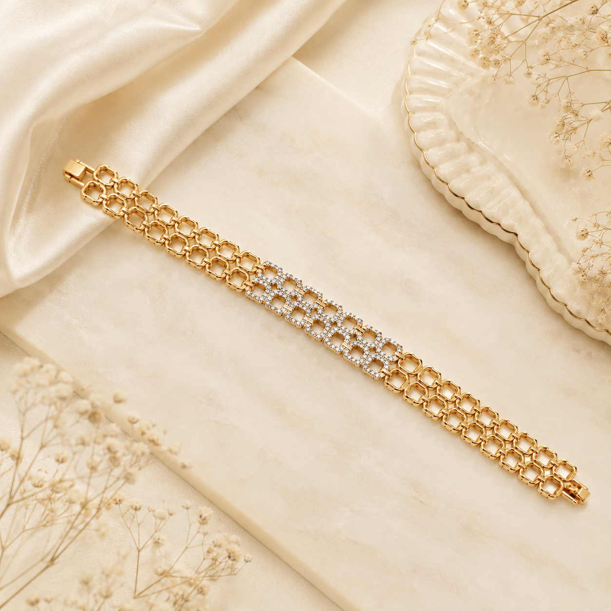 Celestia Crystal Chain Bracelet (56667)