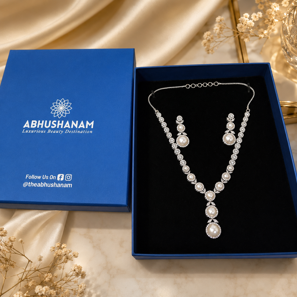 ABHUSHANAM Celestia Pearl Set