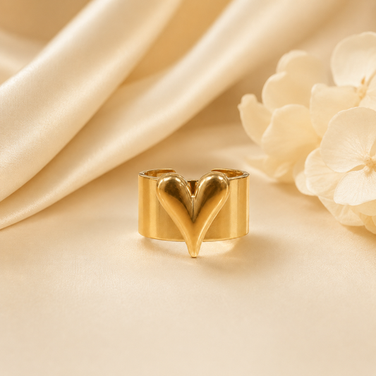 Infinity Heart Statement Ring