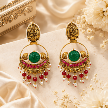 Royal Emerald Heritage Earrings (53635)