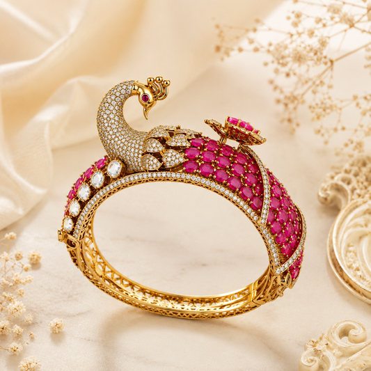 Mayurika Rose Peacock Kada (56201)