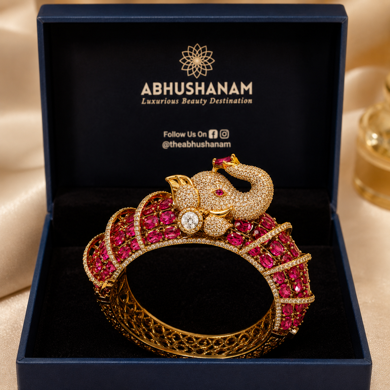 Imperial Blush Elephant Cuff
