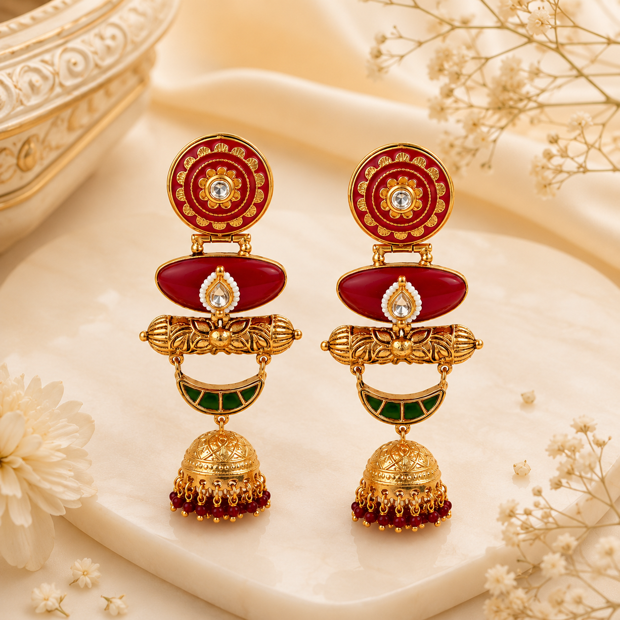 Sindoor Royale Jhumkas (55668)