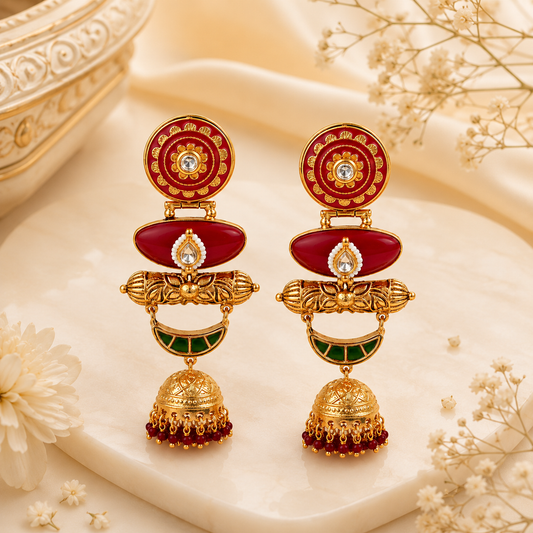 Sindoor Royale Jhumkas (55668)