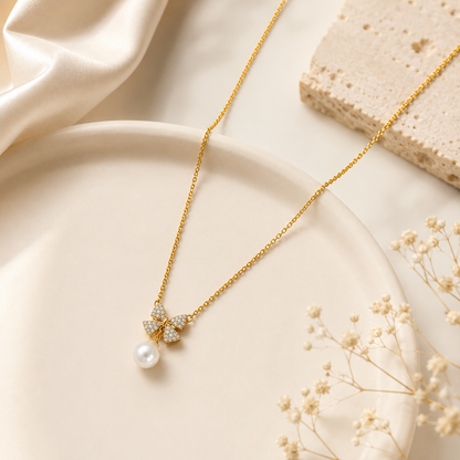 Pearl Whisper Bow Pendant (52854)