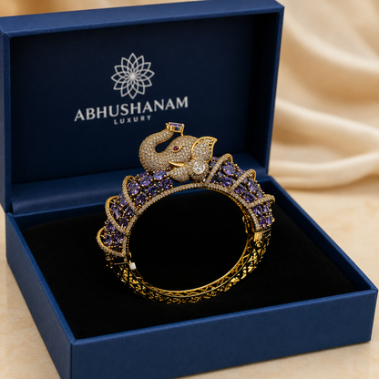 Imperial Violet Elephant Cuff