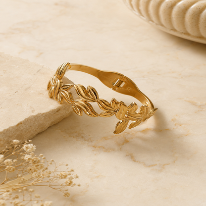 Golden Leaf Vine Bracelet for Women (58769)