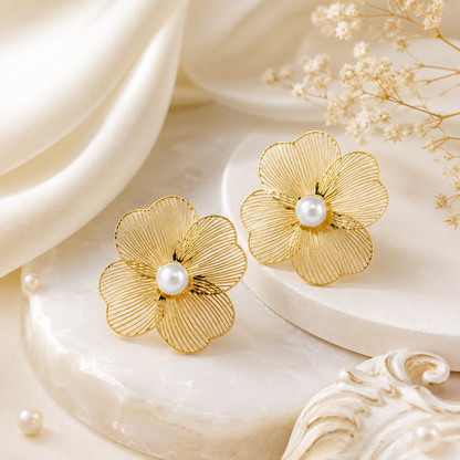 Flora Pearl Radiance Earrings (52411)