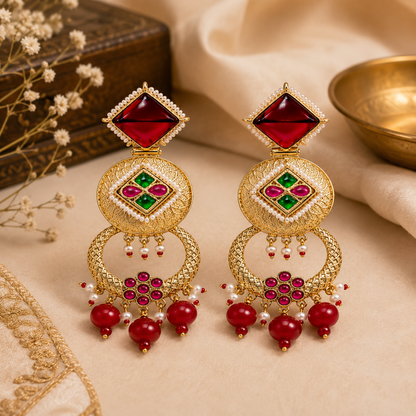 Meher Crimson Earrings(53649)