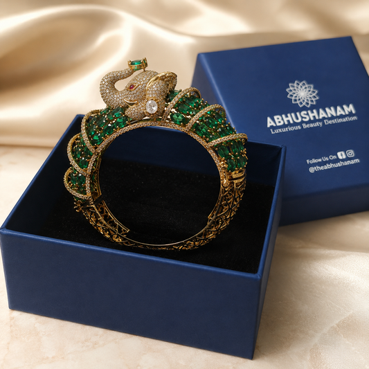 Imperial Emerald Elephant Cuff