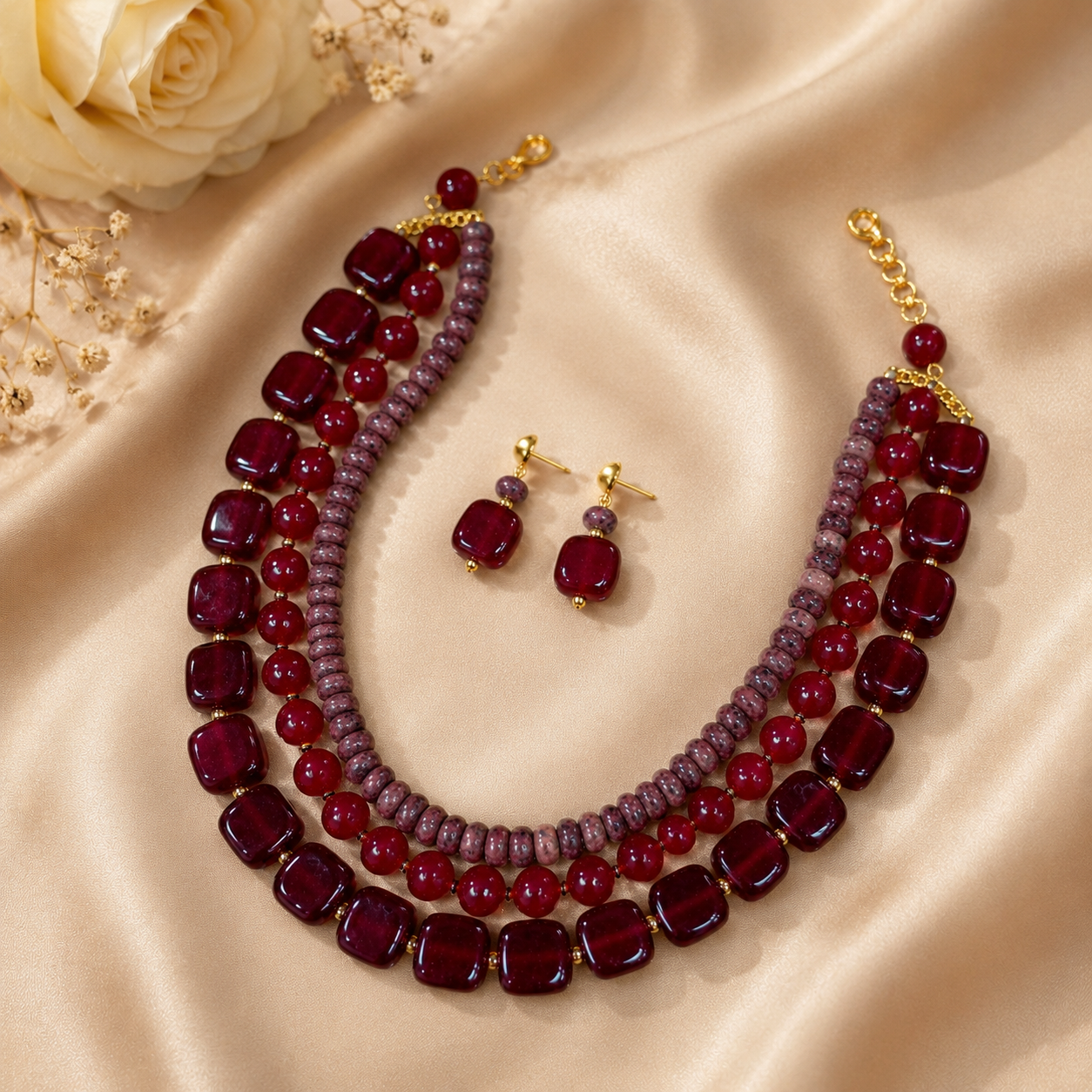 Ruby Dusk Statement Set