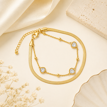 Golden Harmony Heart Bracelet (52234)