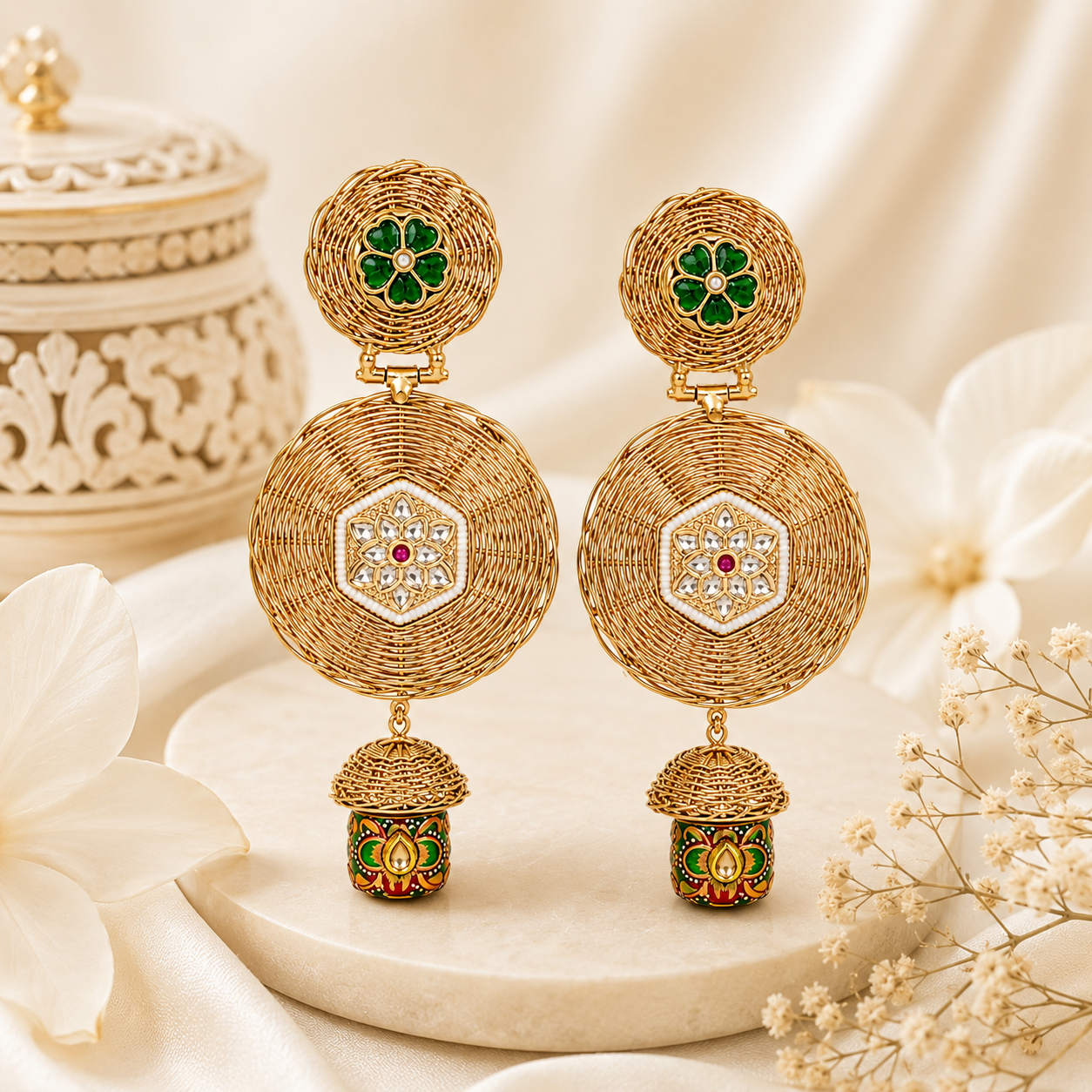 Emerald Nest Heritage Earrings (55667)