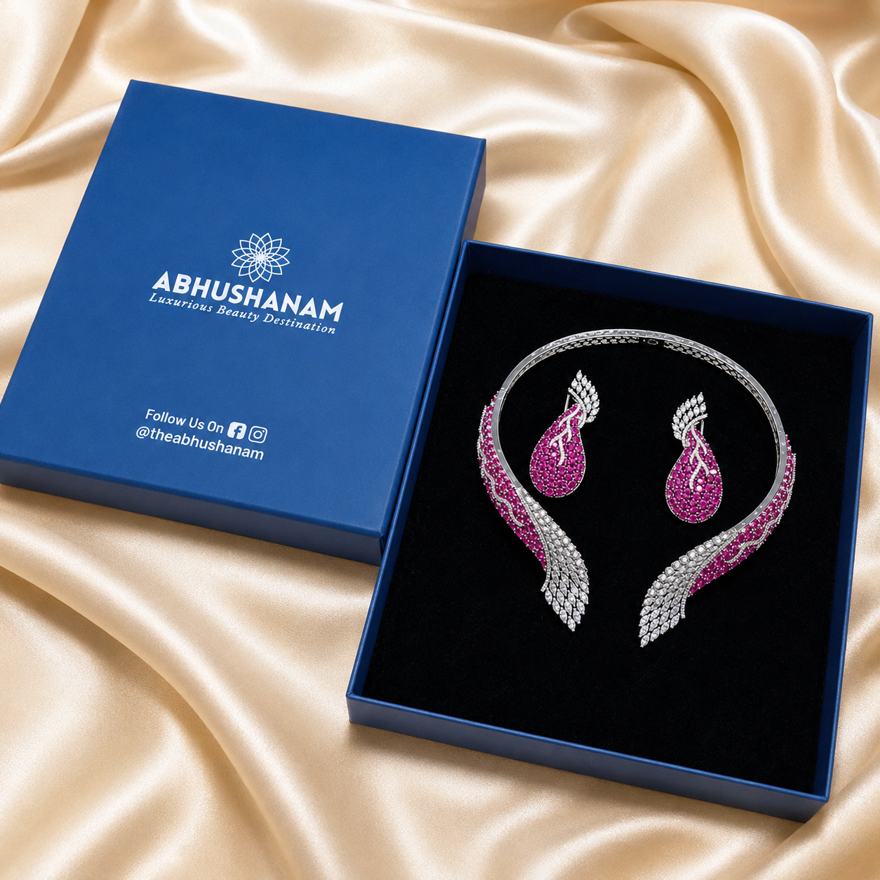 Swan Elegance Statement Necklace Set