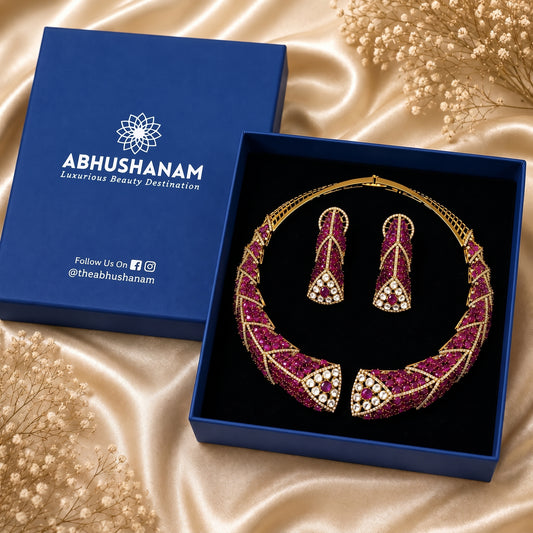 Flamingo Majesty Statement Necklace Set