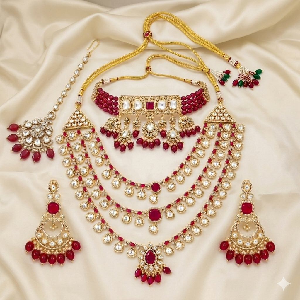 Imperial Ruby Majesty Bridal Set (44587)
