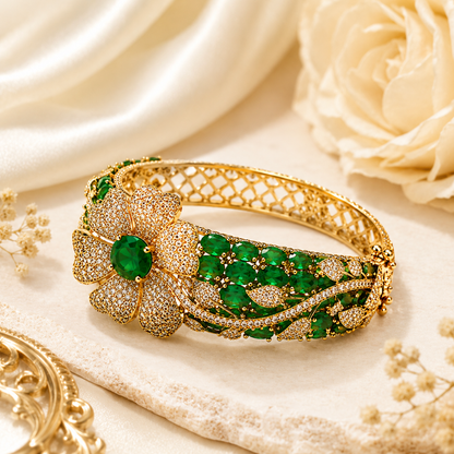 Regal Petals Emerald Bracelet (56197)