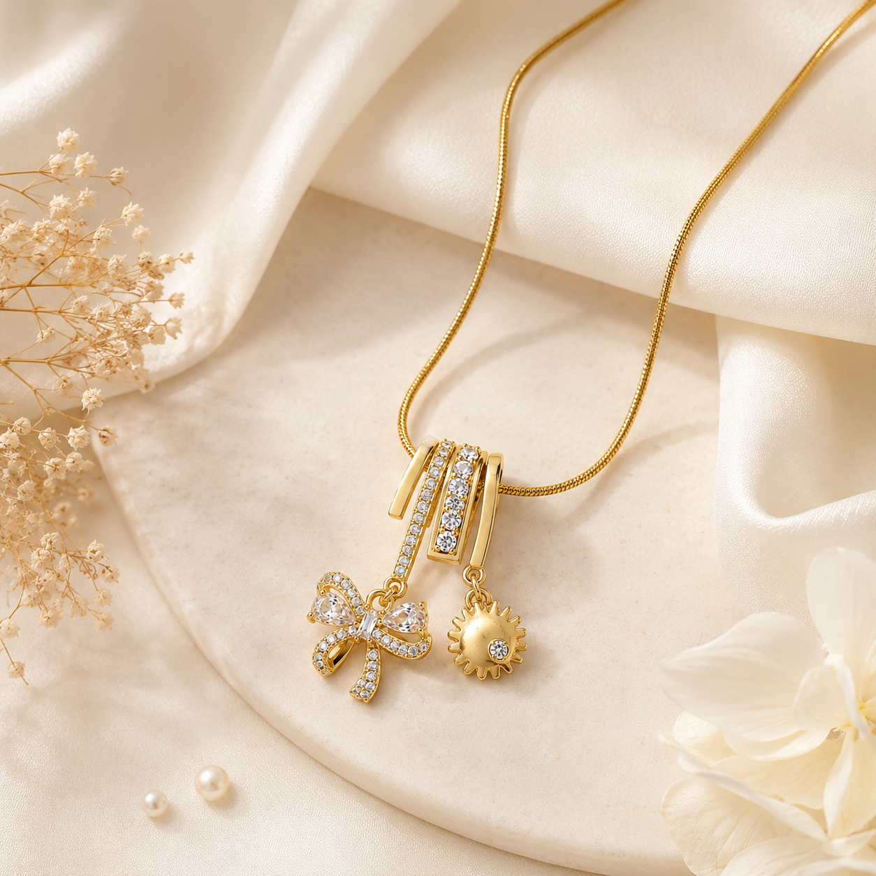 Sun & Bow Charm Pendant (51863)