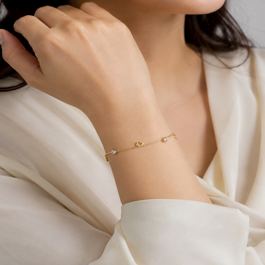 Ivory Clover Charm Bracelet (56720)