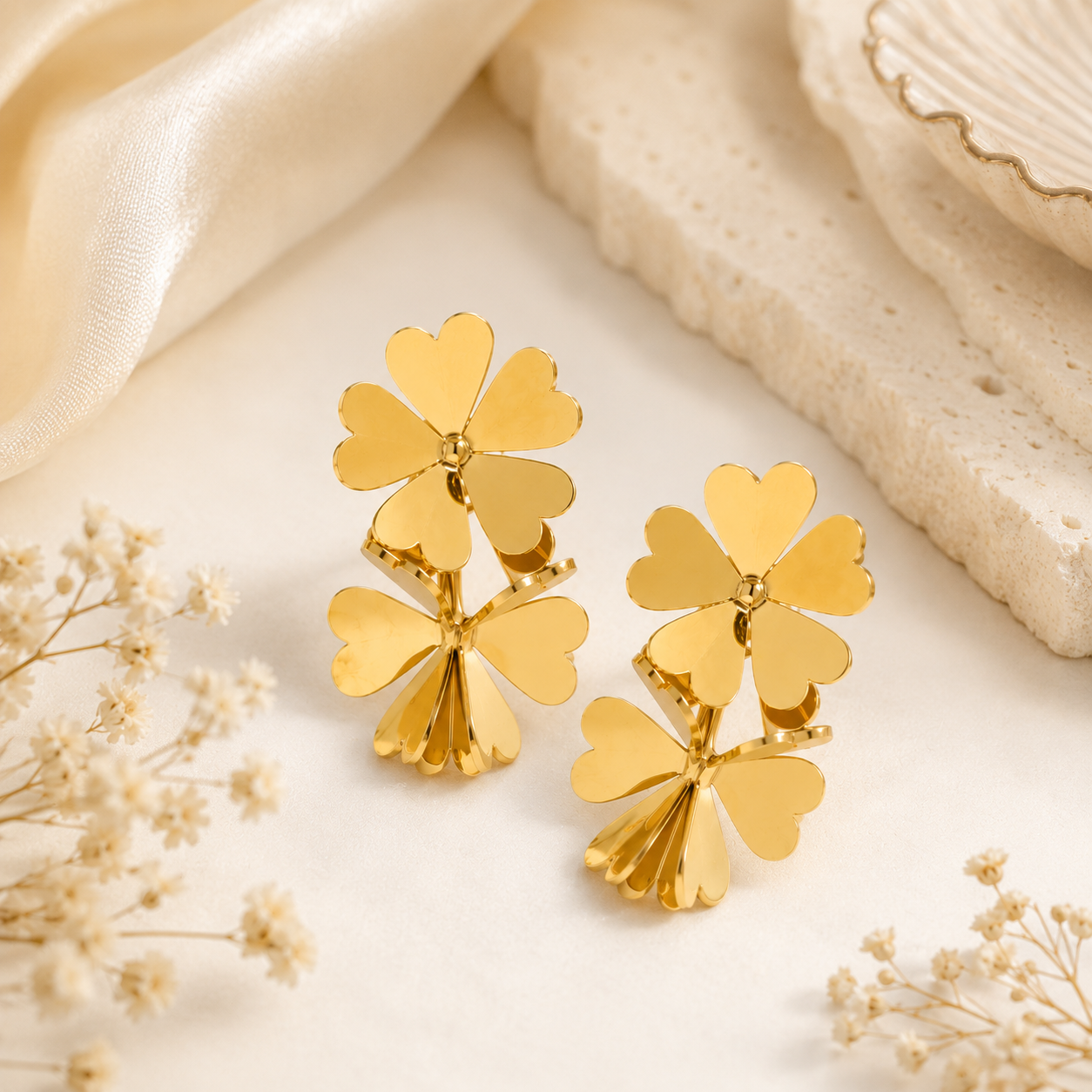 Heart Petal Luxe Earrings (52400)