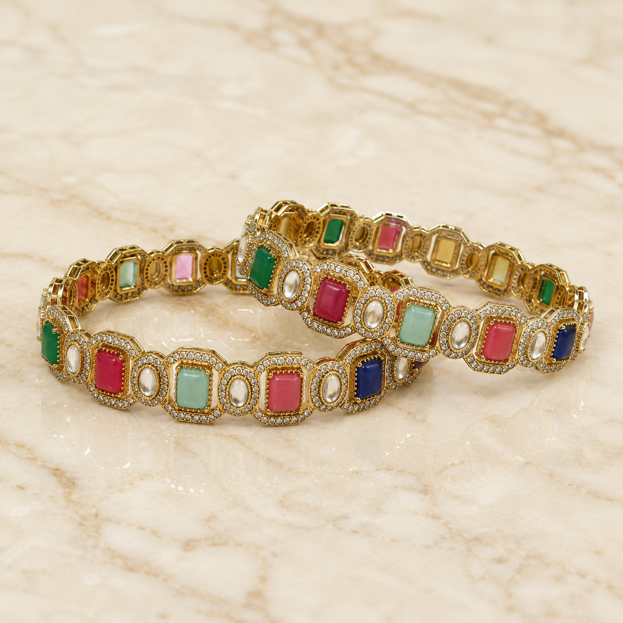Navratna Heritage Bangles  (52016)
