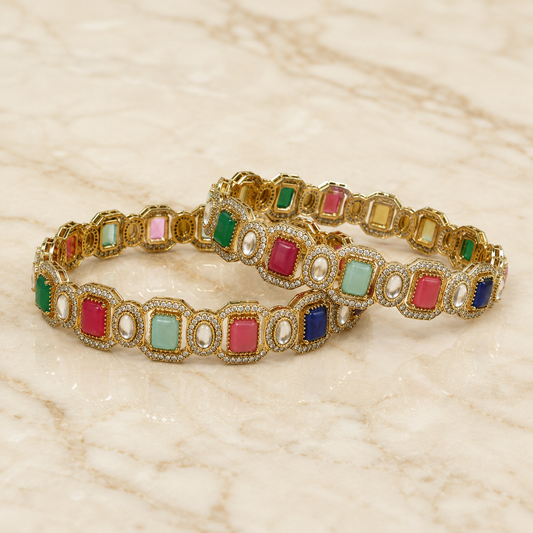Navratna Heritage Bangles  (52016)