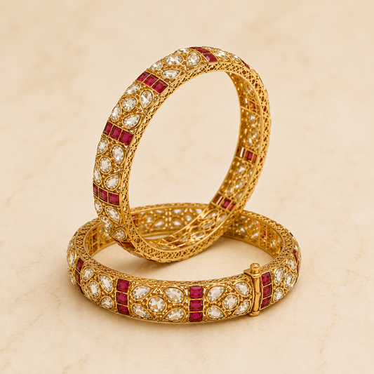 Imperial Ruby Heritage Bangles (49732)